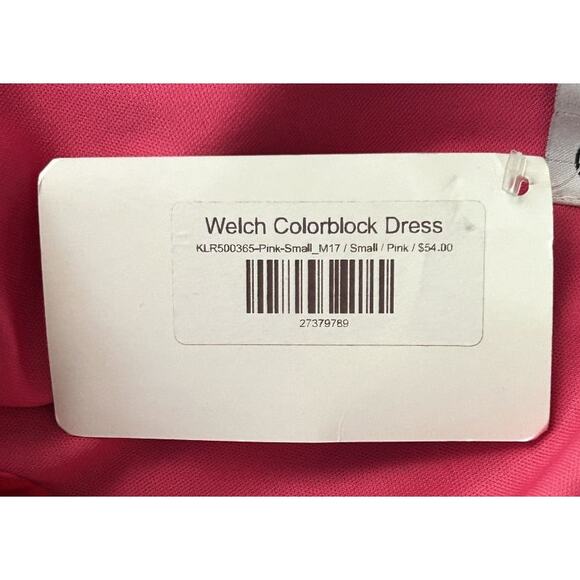 NWT Kiki La Rue Welch Pink & Red Colorblock Faux-Wrap Dress Women's Small - Picture 6 of 7